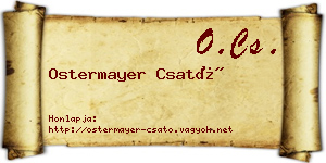 Ostermayer Csató névjegykártya